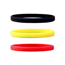 Narrow Silicone Bracelets Mix Belgium front view