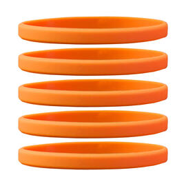 Narrow Silicone Bracelets Orange front view