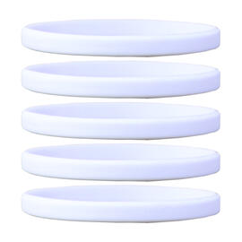 Narrow Silicone Bracelets White front view