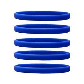 Narrow Silicone Bracelets Blue - for Children front
