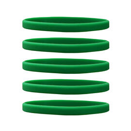 Narrow Silicone Bracelets Green - for Children front