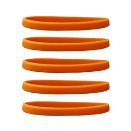 Narrow Silicone Bracelets Orange - for Children front