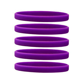 Narrow Silicone Bracelets Purple - for Children front