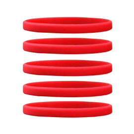 Narrow Silicone Bracelets Red - for Children front