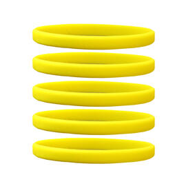 Narrow Silicone Bracelets Yellow - for Children front