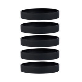 Silicone Bracelets Black - for Adults front view