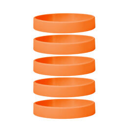Silicone Bracelets Orange - for Adults front view