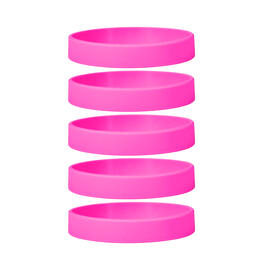 Silicone Bracelets Pink - for Adults front view
