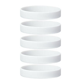 Silicone Bracelets White - for Adults front view