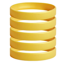 Silicone Bracelets Gold Colour - for Adults front view