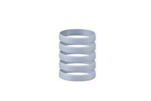 Silicone Bracelets Silver Colour - for Adults front view