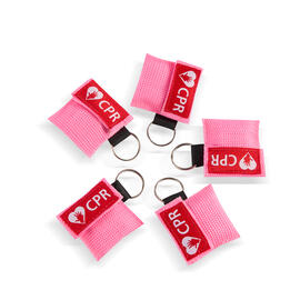CPR Masks in Pink Keychains front view