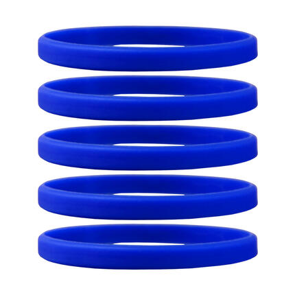 Narrow Silicone Bracelets Blue front view