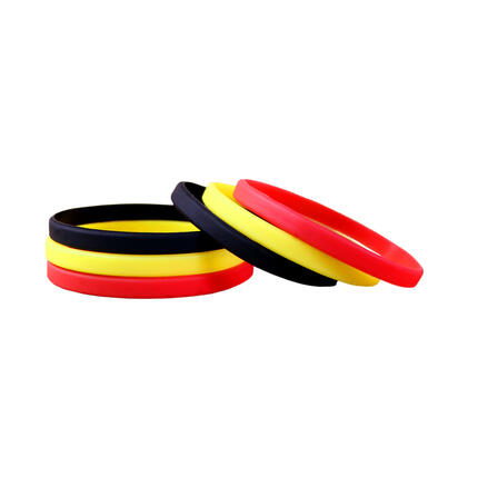 Narrow Silicone Bracelets Mix Belgium stacked view