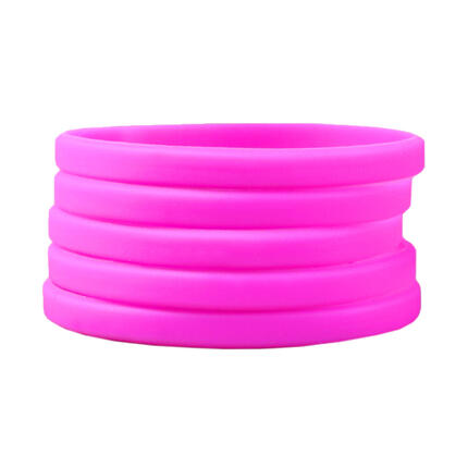Narrow Silicone Bracelets Pink back view