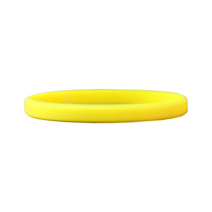 Narrow Silicone Bracelets Yellow detailed view