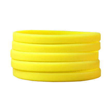 Narrow Silicone Bracelets Yellow back view