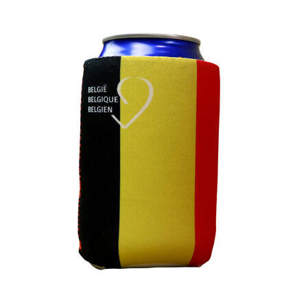 Can Coolers Belgium Flag for 33cl Cans in use