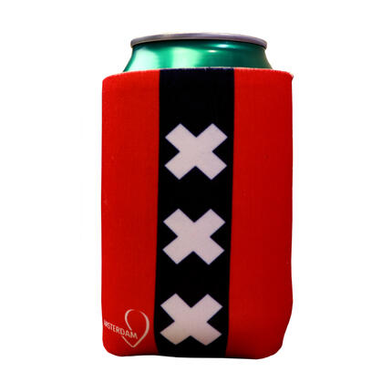 Can Coolers Amsterdam Flag for 33cl Cans in use