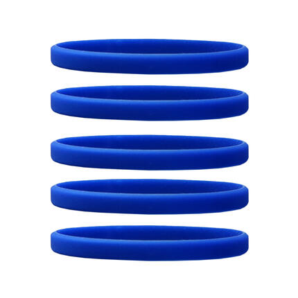 Narrow Silicone Bracelets Blue - for Children front