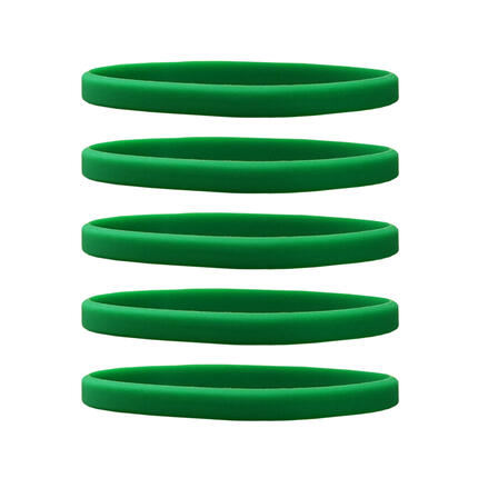 Narrow Silicone Bracelets Green - for Children front