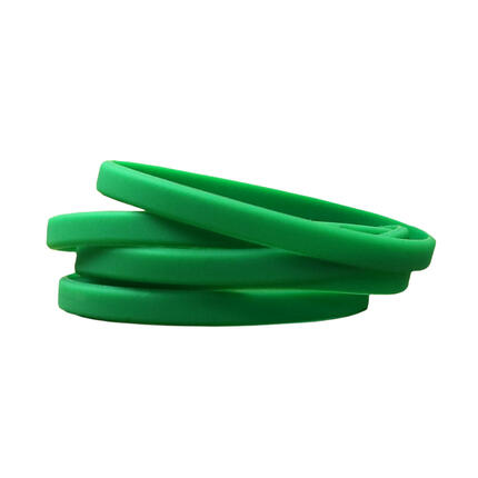 Narrow Silicone Bracelets Green - for Children stacked