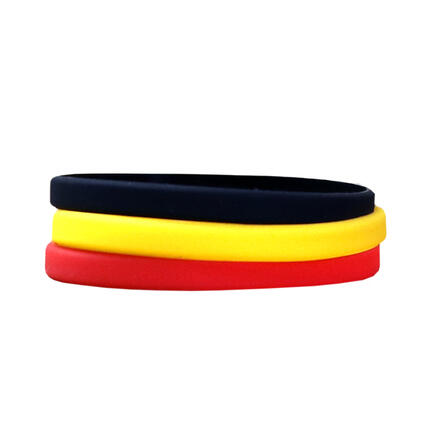 Narrow Silicone Bracelets Mix Belgium - for Children stacked
