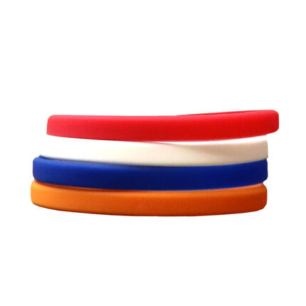 Narrow Silicone Bracelets Mix Netherlands - for Children stacked
