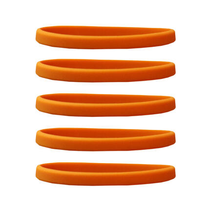 Narrow Silicone Bracelets Orange - for Children front