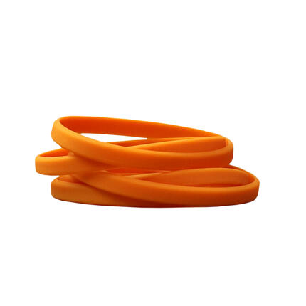 Narrow Silicone Bracelets Orange - for Children stacked