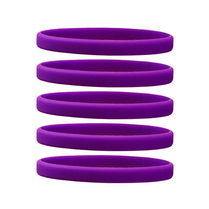 Narrow Silicone Bracelets Purple - for Children front