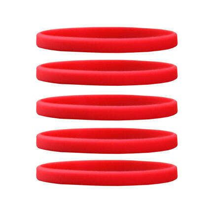Narrow Silicone Bracelets Red - for Children front