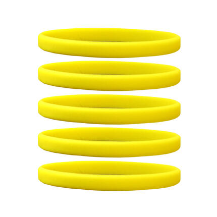 Narrow Silicone Bracelets Yellow - for Children front