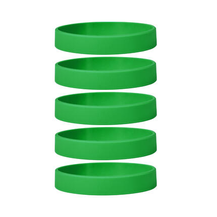 Silicone Bracelets Green - for Adults front view