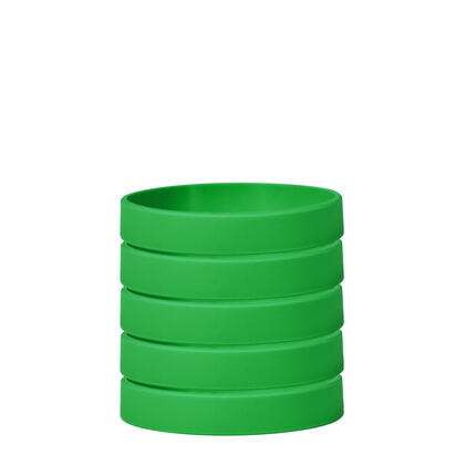 Silicone Bracelets Green - for Adults stacked
