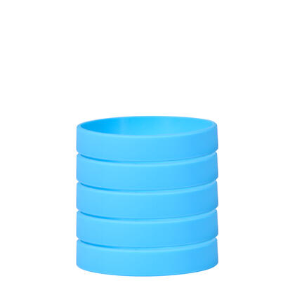 Silicone Bracelets Light Blue - for Adults stacked