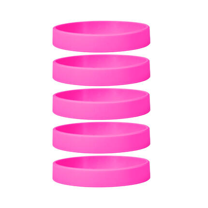Silicone Bracelets Pink - for Adults front view