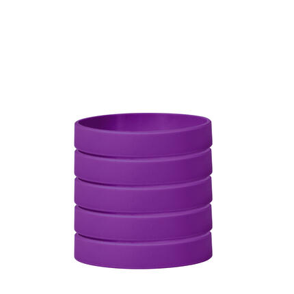 Silicone Bracelets Purple - for Adults stacked