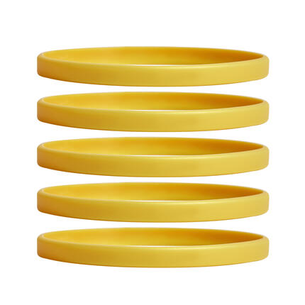 Narrow Silicone Bracelets Gold Colour back view