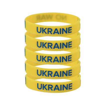 Silicone Bracelets “Ukraine No War” - for Adults front