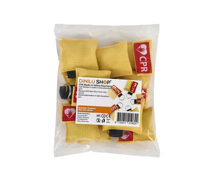 CPR Masks in Yellow Keychains in package