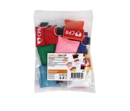 CPR Masks in Keychains Mix 10 Colours in package