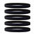 Narrow Silicone Bracelets Black - for Adults front view