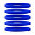 Narrow Silicone Bracelets Blue front view