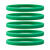 Narrow Silicone Bracelets Green front view