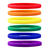 Narrow Silicone Bracelets Mix Rainbow front view