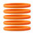 Narrow Silicone Bracelets Orange front view