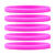 Narrow Silicone Bracelets Pink front view