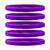 Narrow Silicone Bracelets Purple front view