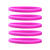 Narrow Silicone Bracelets Pink - for Children front